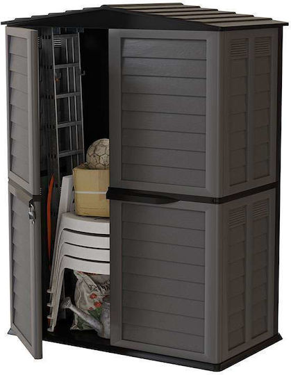 Plastic Garden Shed Black L1.51xW0.83xH2m
