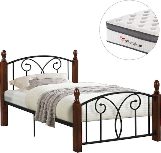 Suzie Κρεβάτι Μονό με Στρώμα 90x190cm Σκουρο Καρυδι Suzie Κρεβάτι Μονό με Στρώμα 90x190cm Σκουρο Καρυδι