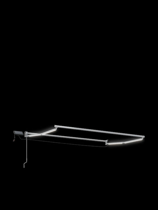 vidaXL Cort Terasă Galben Cu LED 3x2.5m