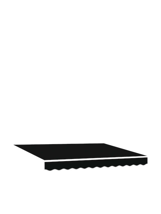 vidaXL Cort Terasă cu LED Negru 3x2.5m