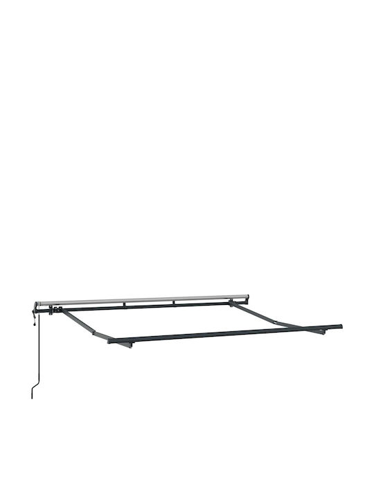 vidaXL Cort Terasă cu LED Maro 2.5x2m