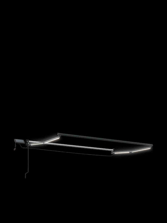 vidaXL Cort Terasă cu LED Maro 2.5x2m