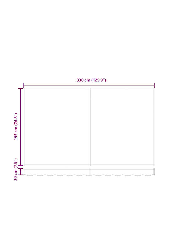 vidaXL Terrace Tent with LEDs Beige 3.5x2m