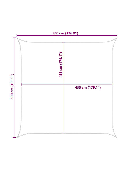 vidaXL Τέντα Βεράντας Γκρι 5x5m