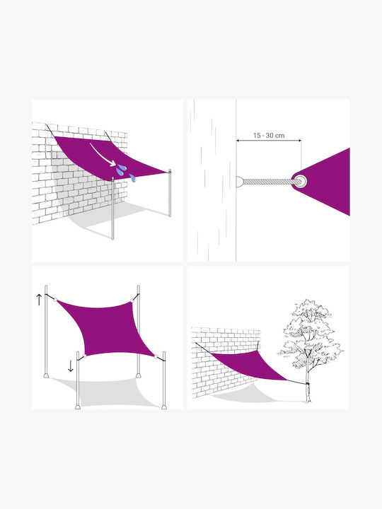 vidaXL Gray Terrace Tent 6x6m