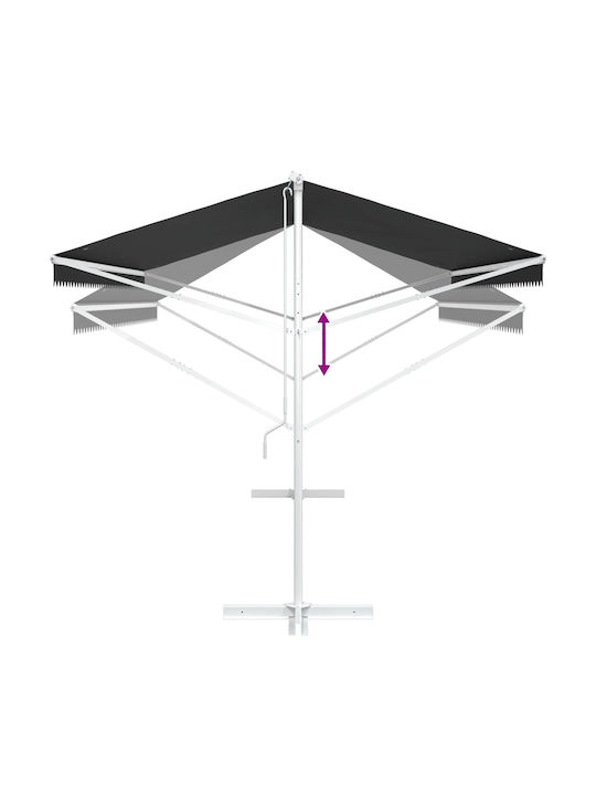 vidaXL Cort Terasă Gri 5x3m