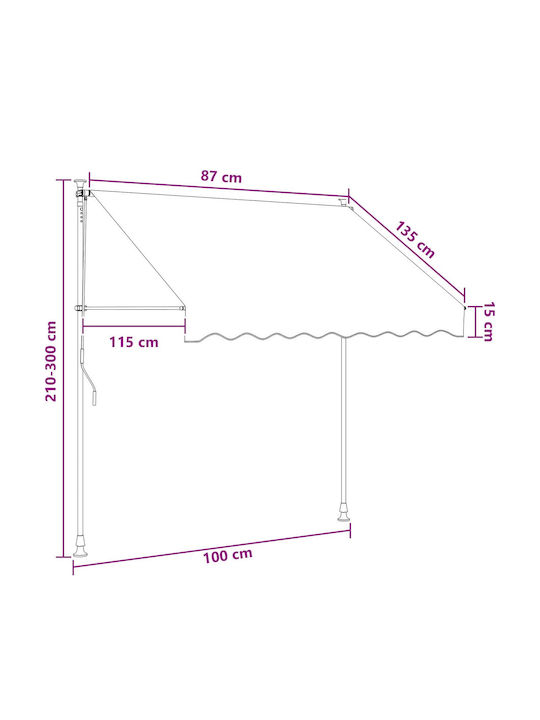 vidaXL Beige Terrace Tent x