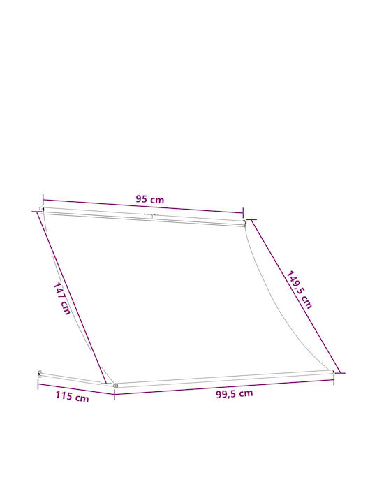 vidaXL Cort Terasă Maro 1x1.5m