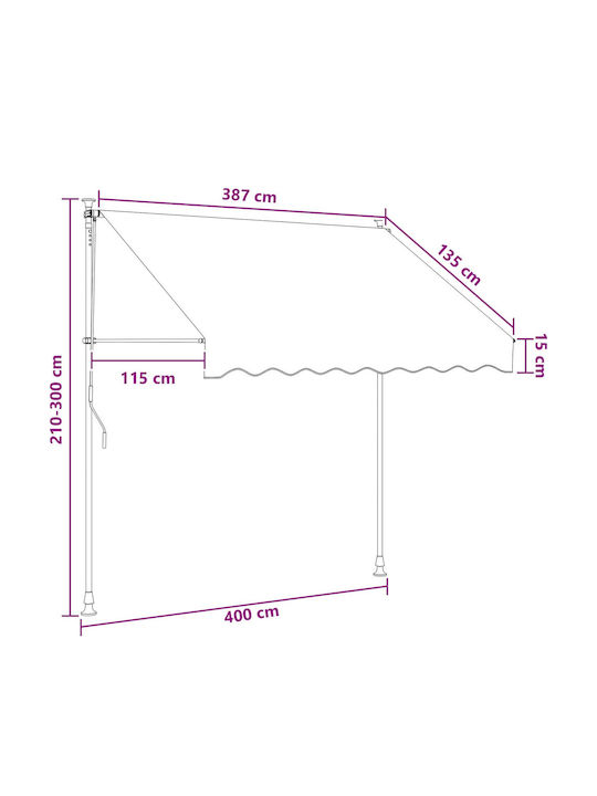vidaXL Gray Terrace Tent x