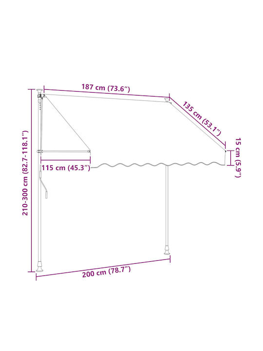 vidaXL Black Terrace Tent x