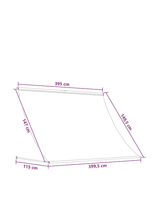vidaXL Multicolour Terrace Tent 4x1.5m