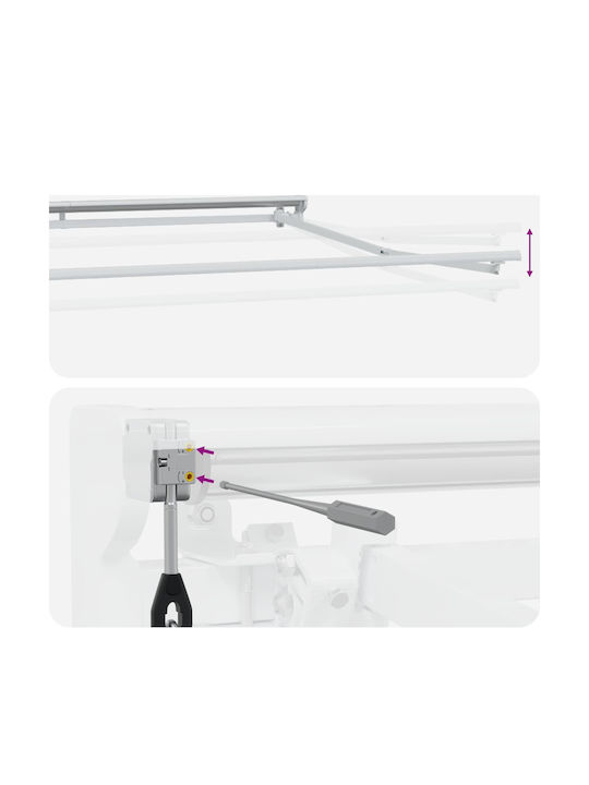 vidaXL Τέντα Βεράντας με Led Πράσινη 4x3m