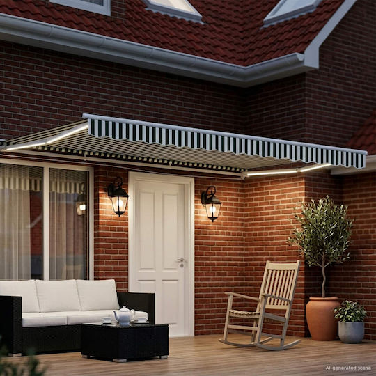 vidaXL Green Awning Frame with PU Coating 3x4m