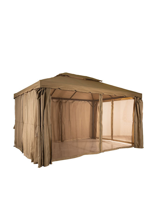 Lianos Foldable Garden Gazebo Beige 3x4m