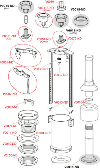 Alcaplast A2000 Integrierter Mechanismus