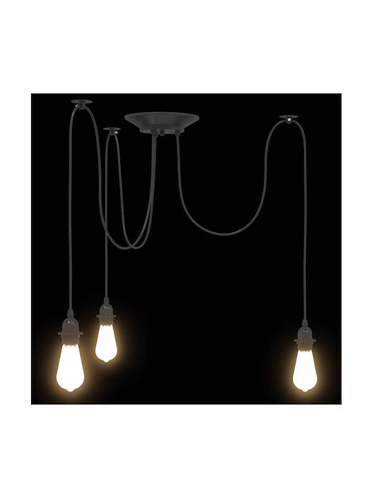 vidaXL Black Ceiling Light with E27 Socket