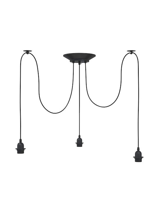 vidaXL Black Ceiling Light with E27 Socket