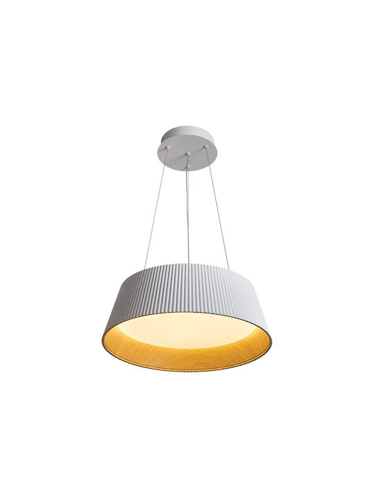 VK Lighting White LED Pendant Ceiling Light with Warm White Light