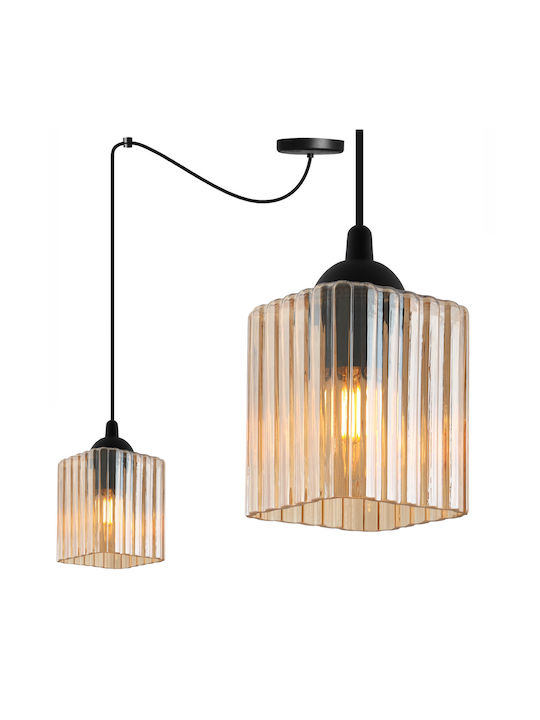 Light Home Κρεμαστό Φωτιστικό Μαύρο με Ντουί E27