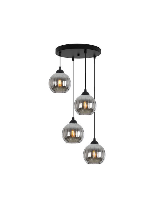 Light Home Candelabru Suspendat Negru cu Soclu E27
