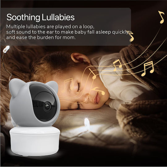 Powertech Wireless Baby Monitor with Two-Way Audio & Lullabies