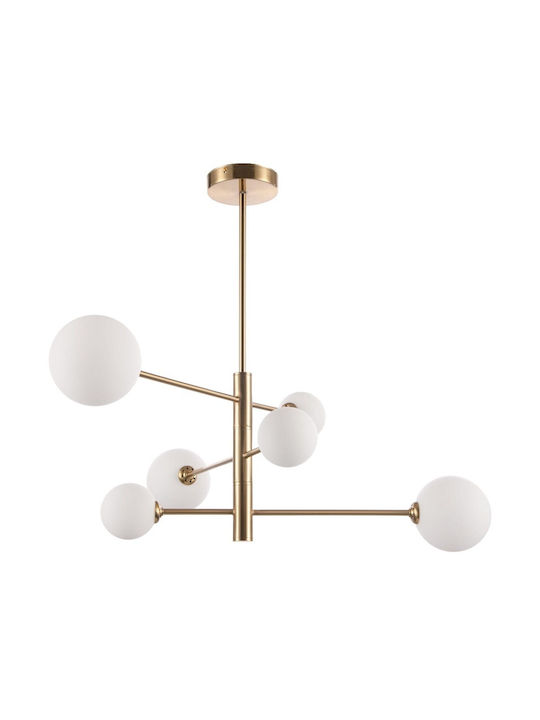 Light Prestige Κρεμαστό Φωτιστικό Χρυσό με Ντουί G9 60x60x60εκ.