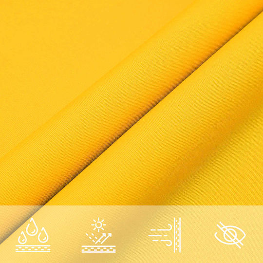 vidaXL Triangle Shade Sail Yellow with PU Coating 5x7x5m