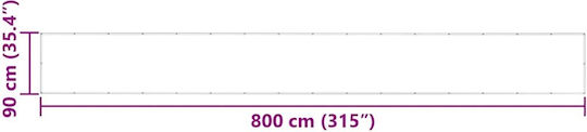 vidaXL Divider De Verandă Portocaliu Cu Strat PU 0.9x8m
