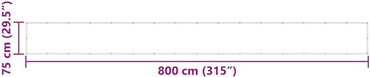 vidaXL Schatten-Teiler Rot mit PU-Beschichtung 0.75x8m