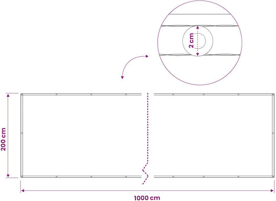 vidaXL vidaXL Veranda-Teiler Gelbe mit PU-Beschichtung 2x10x10m 160g/m²
