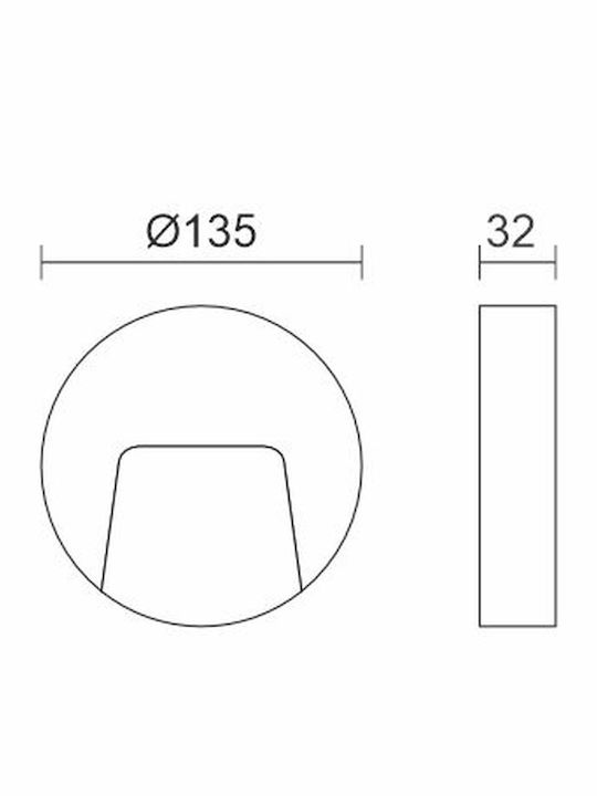Spot Light Wall-Mounted Outdoor Lighting Ceiling Lamp LED IP65 3W with Adjustable White Light