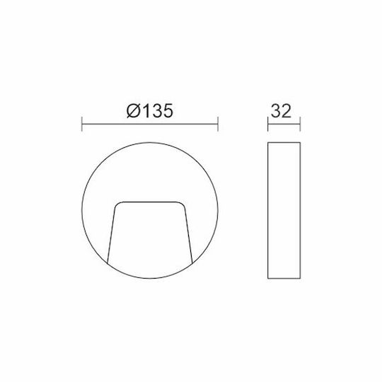 Spot Light Επιτοίχια Εξωτερική Πλαφονιέρα LED IP65 3W με Ρυθμιζόμενο Λευκό Φως