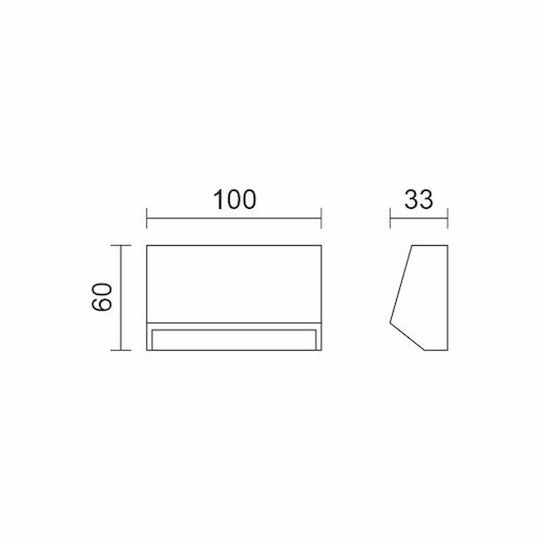 Spot Light Iluminat Exterior Montat Pe Perete Lampă De Tavan Led Încorporat IP65 1.5W Cu Alb Reglabil