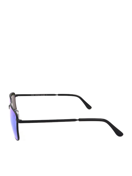 American Optical Unisex Γυαλιά Ηλίου με Μαύρο Σκελετό και Γαλάζιο Φακό