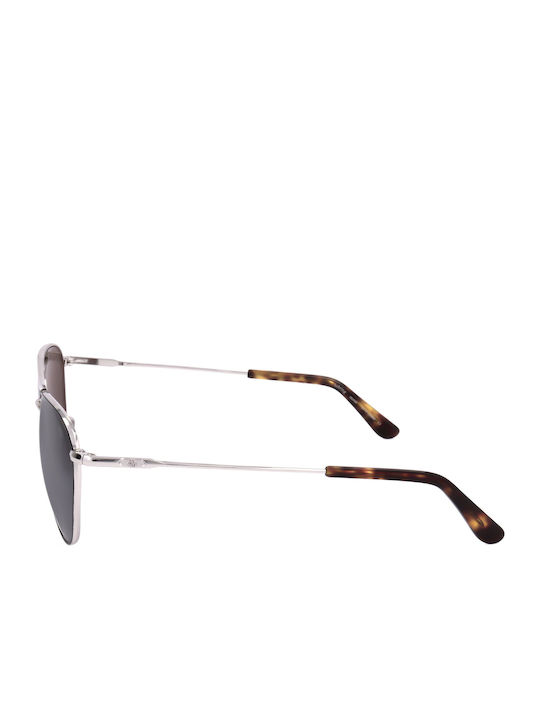 American Optical Unisex Sunglasses with Silver Frame and Black Lens