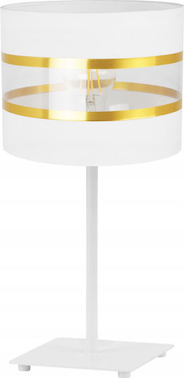 Light Home Μεταλλικό Πορτατίφ για Ντουί E27 με Λευκό Καπέλο και Βάση