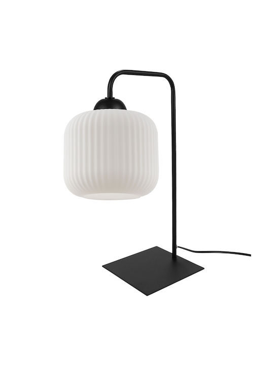 Light Home Lampă de masă pentru Soclu E27 cu Abajur Negru și Bază