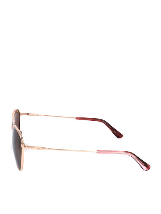 American Optical Unisex Γυαλιά Ηλίου με Ροζ Χρυσό Σκελετό και Καφέ Φακό
