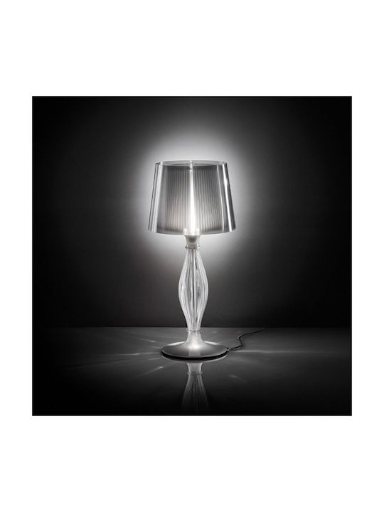 Slamp Lampă de masă pentru Soclu E27 cu Abajur Transparent și Bază