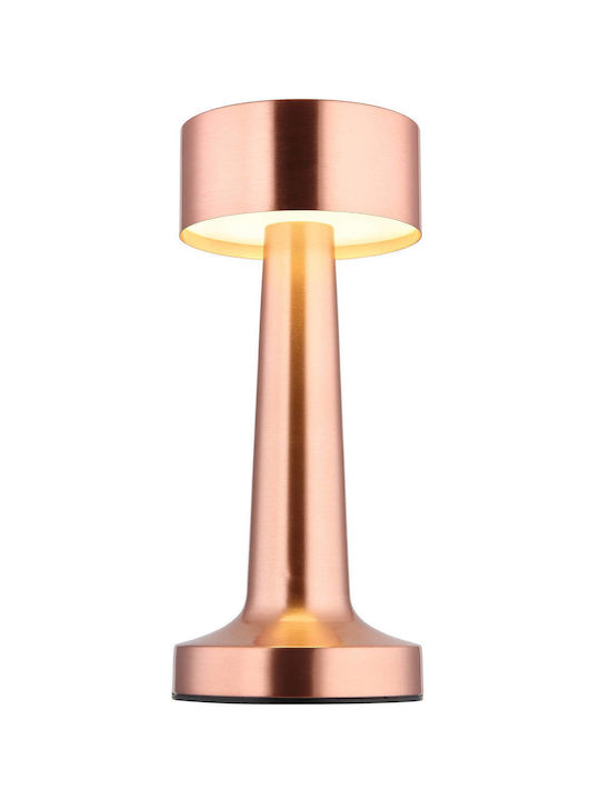 Globo Lighting Πορτατίφ με Ροζ Χρυσό Καπέλο και Βάση