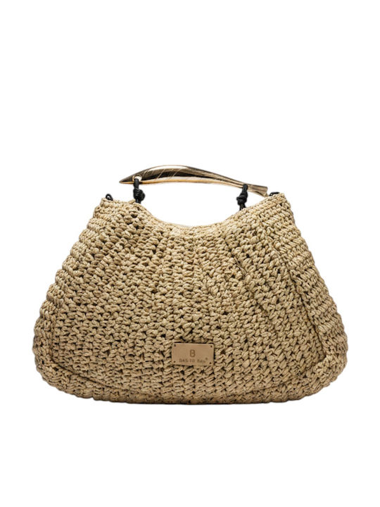 Boho Straw Handbag Kali Beige