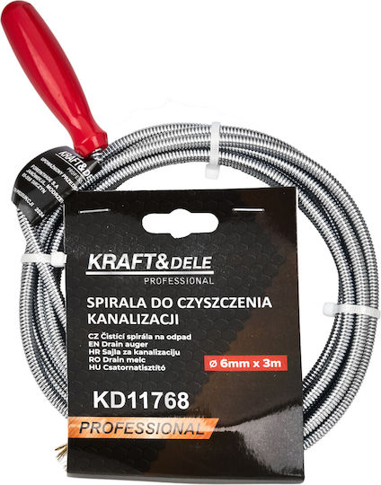 Drainreinigung Spiralrohrbürste 6mm x 3m Kraft&dele Kd11768