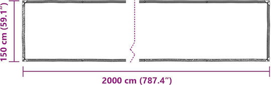 vidaXL Αδιάβροχος Μουσαμάς 20x1.5μ. Διάφανος