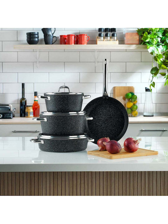 SteweHome Cookware Set with Non-stick Coating 7pcs
