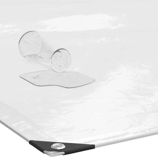 vidaXL Водоустойчив Покривка 6x1.5м Прозрачен