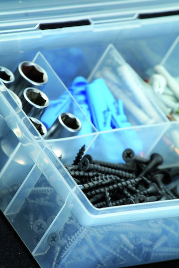 Prosperplast Werkzeugkoffer-Organisator 5 Positionen Schwarz 29.5x19.5x8.5cm