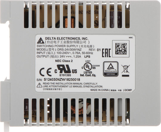 Delta Τροφοδοτικό LED Ισχύος 30W με Τάση Εξόδου 24V