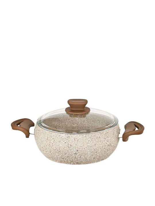 SteweHome Aluminum Pots Set with Stone Coating 6 Pieces