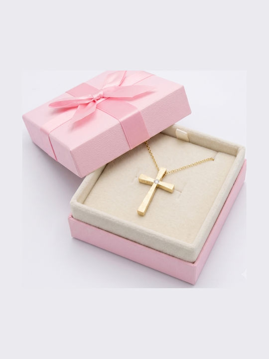 Damen Gold Kreuz 9K mit Kette