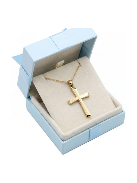 Men's Gold Cross 9K with Chain
